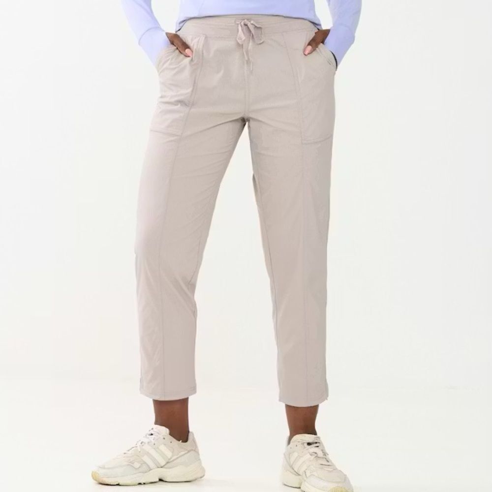 Avia FeatherStretch Neutral Beige Lightweight Swish Dance Pants Size Large 12-14